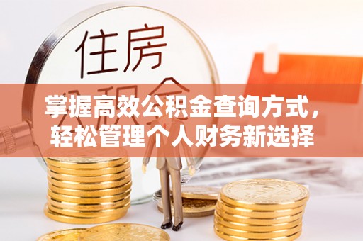 正蓝旗掌握高效公积金查询方式，轻松管理个人财务新选择